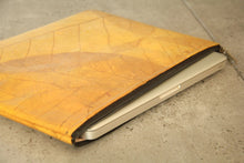 Load image into Gallery viewer, Laptop sleeve 13" - 14" inch made from recycled leaves in yellow
