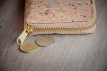 Laden des Bilds im Galerie-Viewer, Kork Portemonnaie / Brieftasche mit Farb-Akzenten