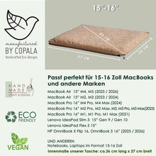 Cargar imagen en el visor de la galería, Funda para portátil de 15 - 16" pulgadas fabricada en corcho