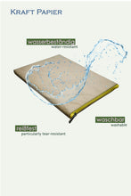 Cargar imagen en el visor de la galería, Wasserabweisende Laptophülle aus reißfestem Kraftpapier