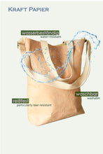 Laden des Bilds im Galerie-Viewer, Schultertasche aus Kraft Papier