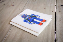 Laden des Bilds im Galerie-Viewer, Unlinniertes Notizbuch mit Robotermotiv,, handmade und vegan