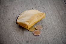 Load image into Gallery viewer, Wallet / mini case made from recycled leaves in yellow