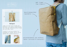Afbeelding in Gallery-weergave laden, Funktionaler Rucksack mit integrierter Laptop - handmade aus extra starkem Kraft Papier BY COPALA