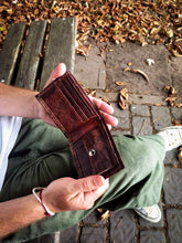 Load image into Gallery viewer, Wallet made from recycled leaves in Brown
