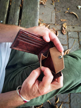 Load image into Gallery viewer, Wallet made from recycled leaves in Brown
