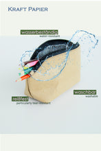 Carica l&#39;immagine nel visualizzatore di Gallery, Federmappe / Etui aus Kraft Papier mit Zipper
