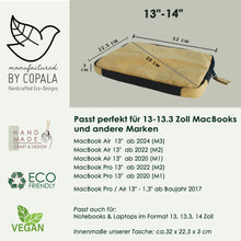 Carica l&#39;immagine nel visualizzatore di Gallery, Laptop-Hülle 13&quot; -13.3&quot; Zoll aus Kraft Papier mit langem Zipper
