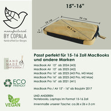 Laden des Bilds im Galerie-Viewer, Laptop-Hülle 15 - 16 &quot; Zoll aus Kraft Papier mit langem Zipper
