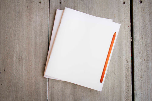 Notizbuch mit Stiftmotiv, handmade und vegan