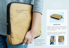 Laden des Bilds im Galerie-Viewer, Vegane Laptop Tasche handmade aus Kraft Papier
